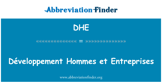DHE: Développement Hommes et Entreprises