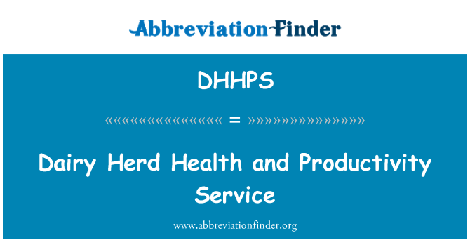 DHHPS: Dairy Herd Health and Productivity Service