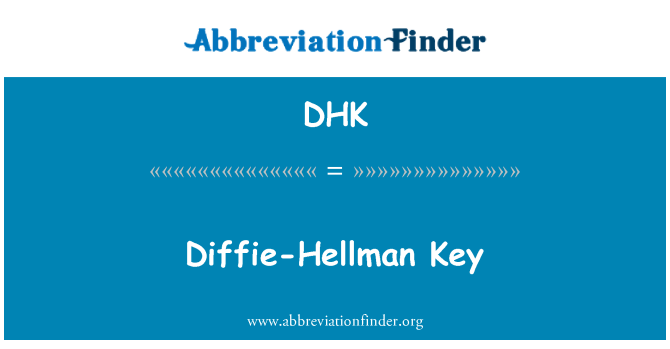 DHK: Diffie-Hellman-nøkkelen