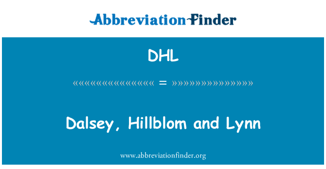 DHL: Dalsey, Hillblom u Lynn