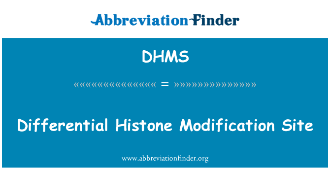 DHMS: Diferenciální histon modifikace stránky