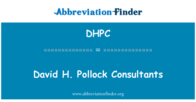 DHPC: David H. Pollock konsiltan