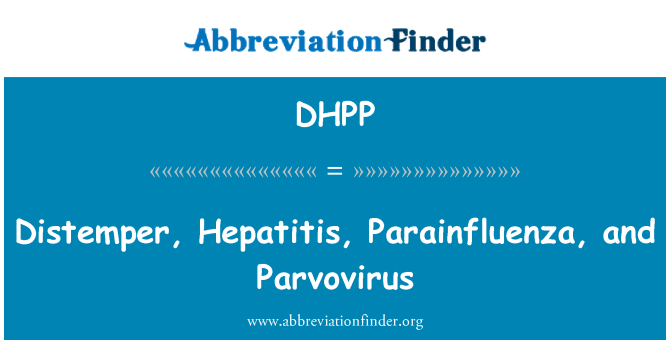 DHPP: Aladi jenn chen, lafyèv jòn, Parainfluenza, ak Parvovirus