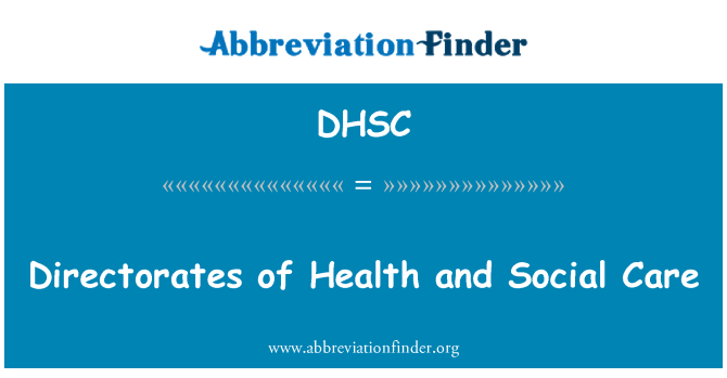 DHSC: Directions de sante ak swen sosyal