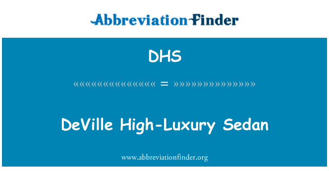 DHS: DeVille हाई-लक्जरी पालकी