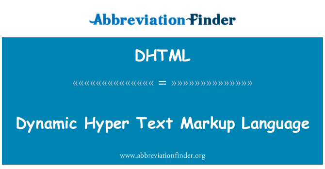 DHTML: Dynamický Hyper Text Markup Language