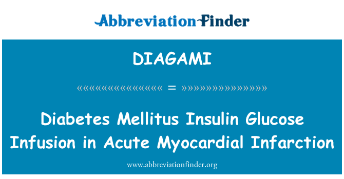 DIAGAMI: Сахарный диабет инфузии инсулина Глюкоза в острого инфаркта миокарда