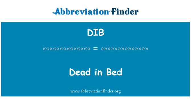 DIB: قتلى في السرير