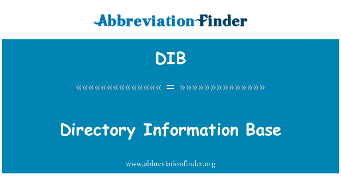 DIB: निर्देशिका जानकारी बेस