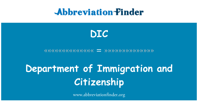 DIC: Departamento de imigração e cidadania