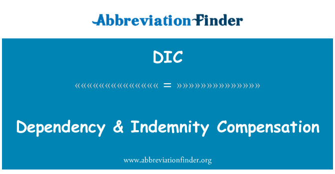 DIC: Dibyniaeth & indemniad iawndal