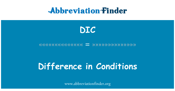DIC: Diferencia en las condiciones
