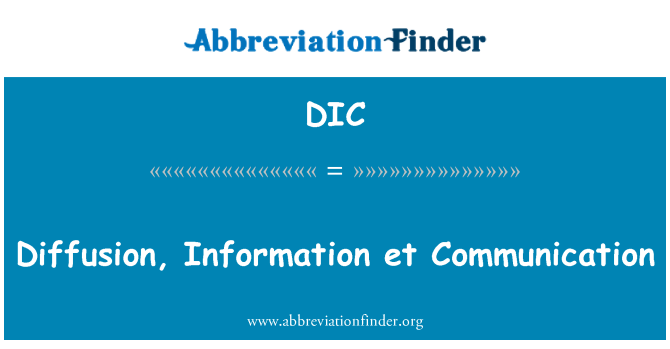 DIC: Piblikasyon, enfòmasyon et kominikasyon