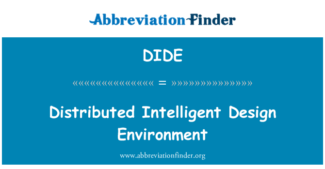 DIDE: Environnement de conception intelligente distribuée