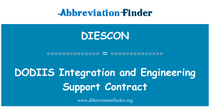 DIESCON: DODIIS integratie en Engineering Support-Contract