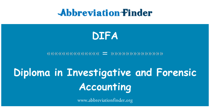 DIFA: 调查和法医会计学专业文凭