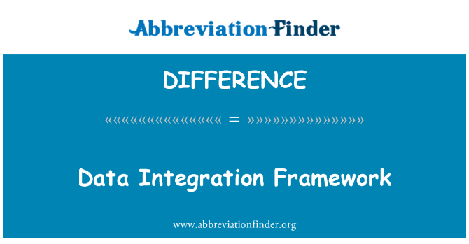 DIFFERENCE: Data Integration Framework