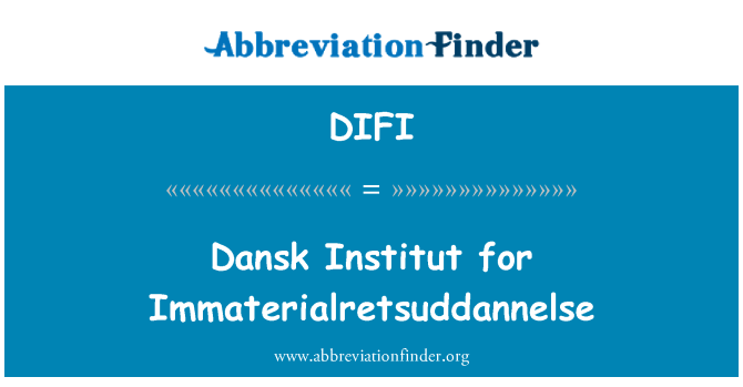DIFI: Dansk Institut għall-Immaterialretsuddannelse