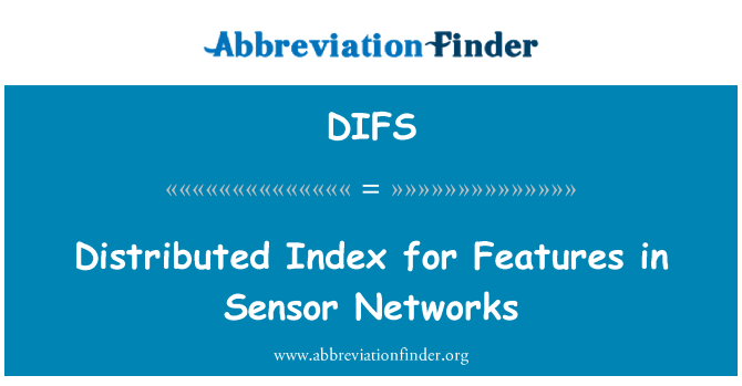 DIFS: Distribuert indeks for funksjoner i sensornettverk