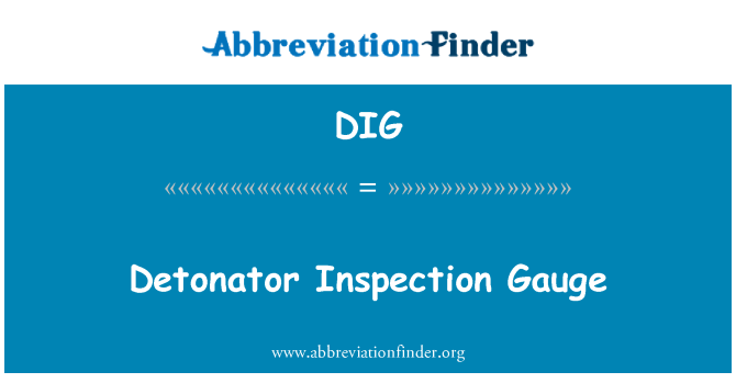 DIG: Detonator inspeksi Gauge