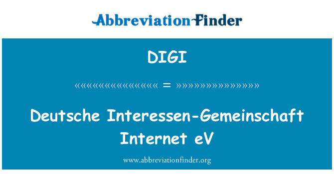 DIGI: ڈوئچے انٹریسان-گمینسچافٹ انٹرنیٹ eV
