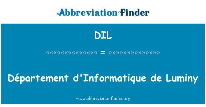 DIL: Département d'Informatique ・ デ ・ ソフトウェア