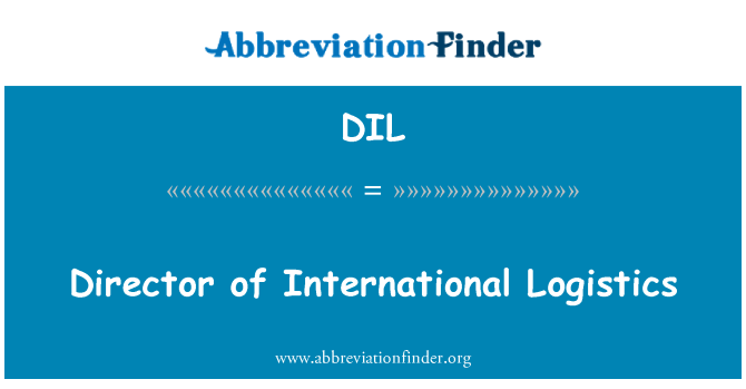 DIL: Id-Direttur tal-loġistika internazzjonali