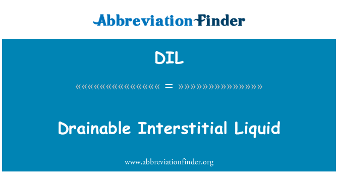 DIL: Drainable de lichid interstiţială