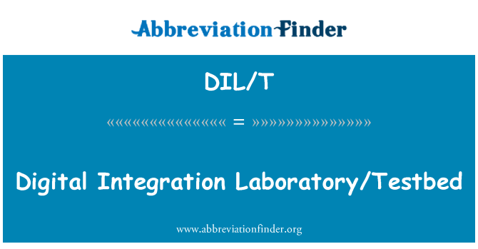 DIL/T: אינטגרציה הדיגיטלי מעבדה/Testbed