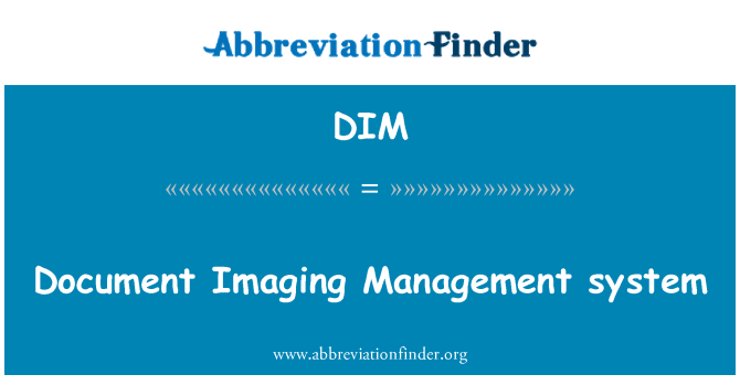 DIM: Dokumento vaizdo valdymo sistema