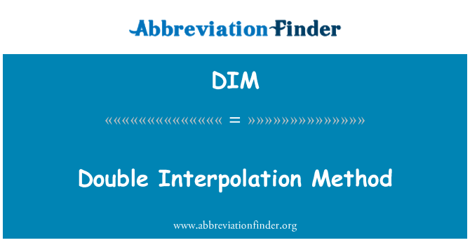 DIM: Metodu ta ' interpolazzjoni doppju