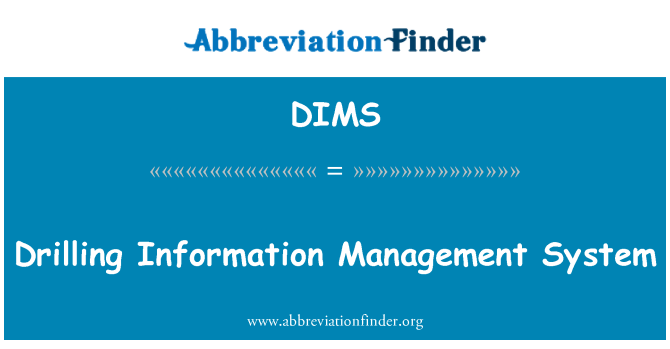 DIMS: Gręžimo informacijos valdymo sistema