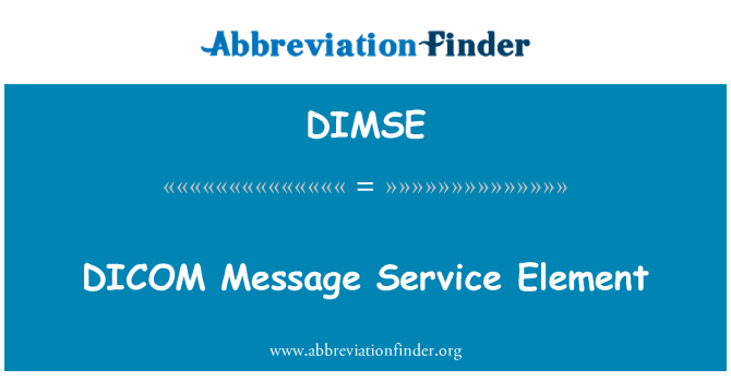 DIMSE: DICOM ileti hizmet öğesi