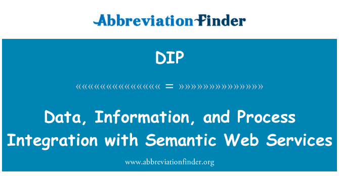 DIP: Data, Information, and Process Integration with Semantic Web Services