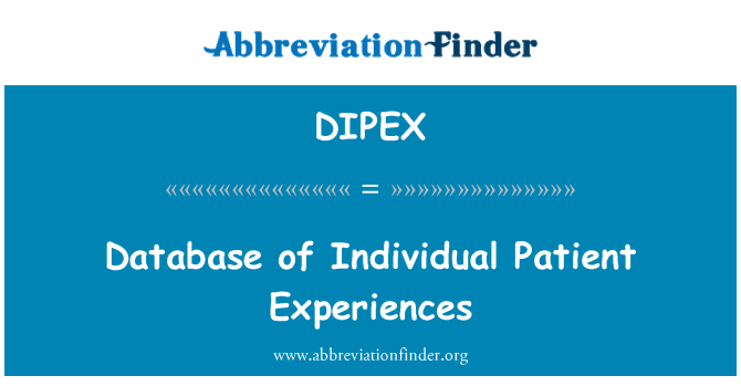 DIPEX: Base de dades d'experiències pacients individuals