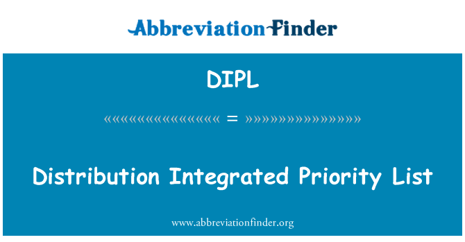 DIPL: Integrované distribuční seznam
