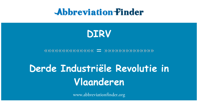 DIRV: Derde Industriële Revolutie v zvezi