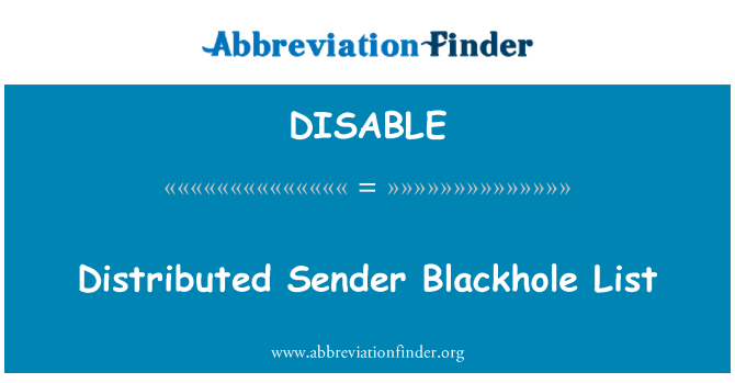 DISABLE: Distribye l' Blackhole lis