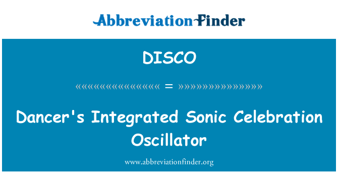 DISCO: Tanečnice je integrovaný Sonic oslava oscilátor