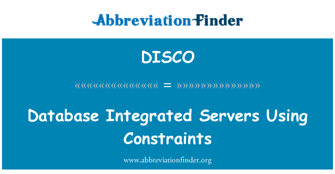 DISCO: Id-database integrati Servers bl-użu ta ' rbit