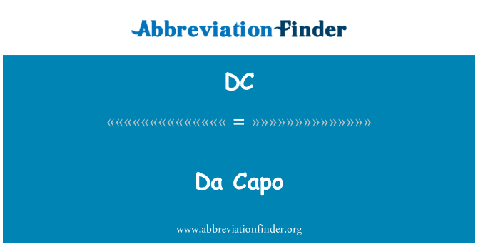 DC: Da Capo