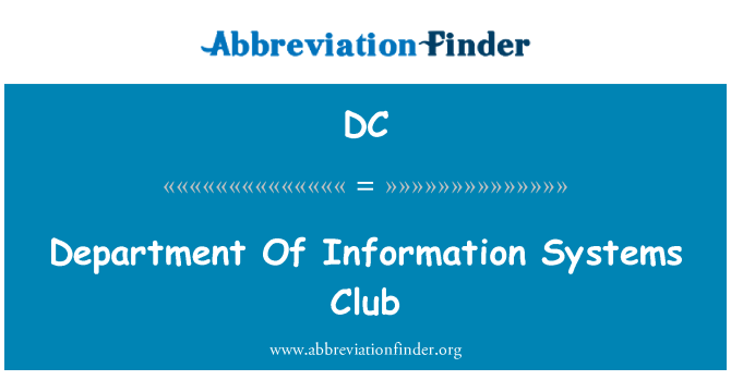 DC: Depatman enfòmasyon sistèm Club