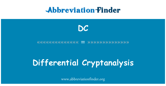 DC: Cryptanalysis differenzali