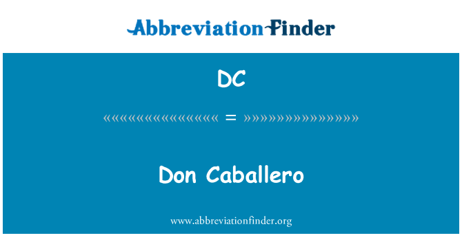 DC: Don Caballero