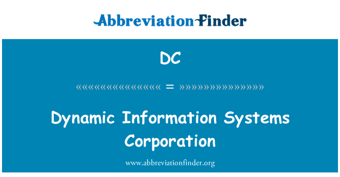 DC: Dynamisk informasjon systemer Corporation