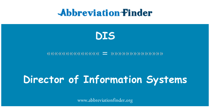 DIS: Director de sistemele informatice