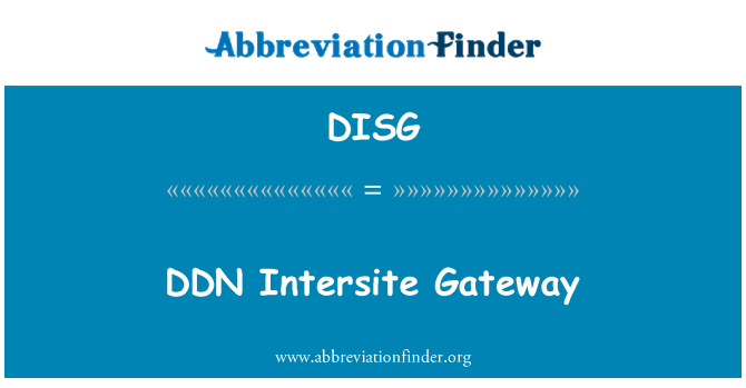 DISG: Il-Gateway Intersite DDN
