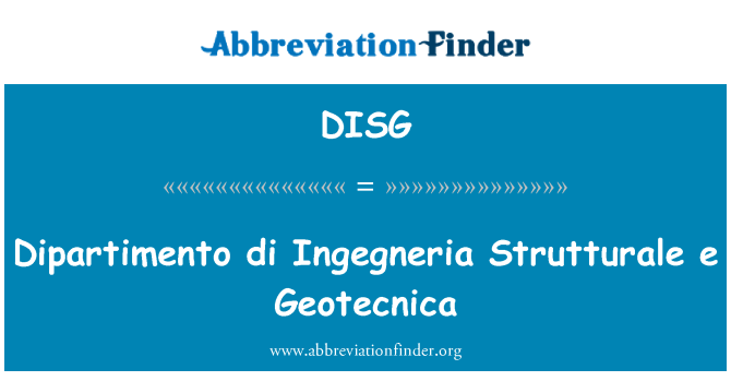 DISG: Přesně di Ingegneria Strutturale e Geotecnica
