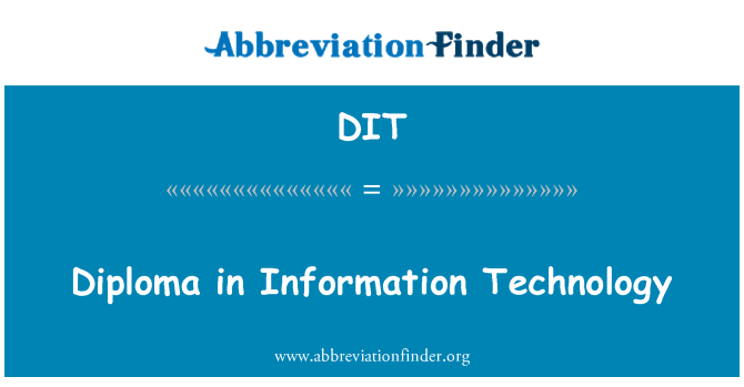 DIT: Diplom v oblasti informačních technologií