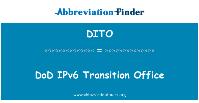 DITO: DoD IPv6 geçiş ofis